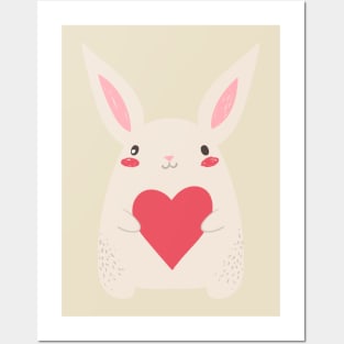 Lovely Cute Bunny Posters and Art